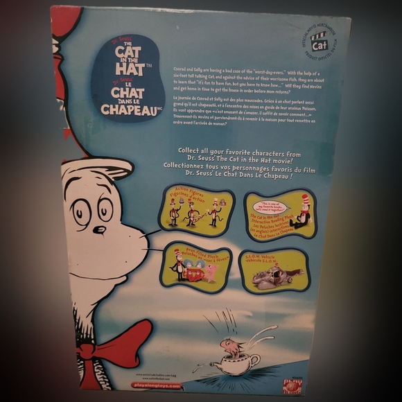 Cat In The Hat Collectible Figure Play Along Gift Set Kids Dr Seuss New 2003 - Picture 2 of 5